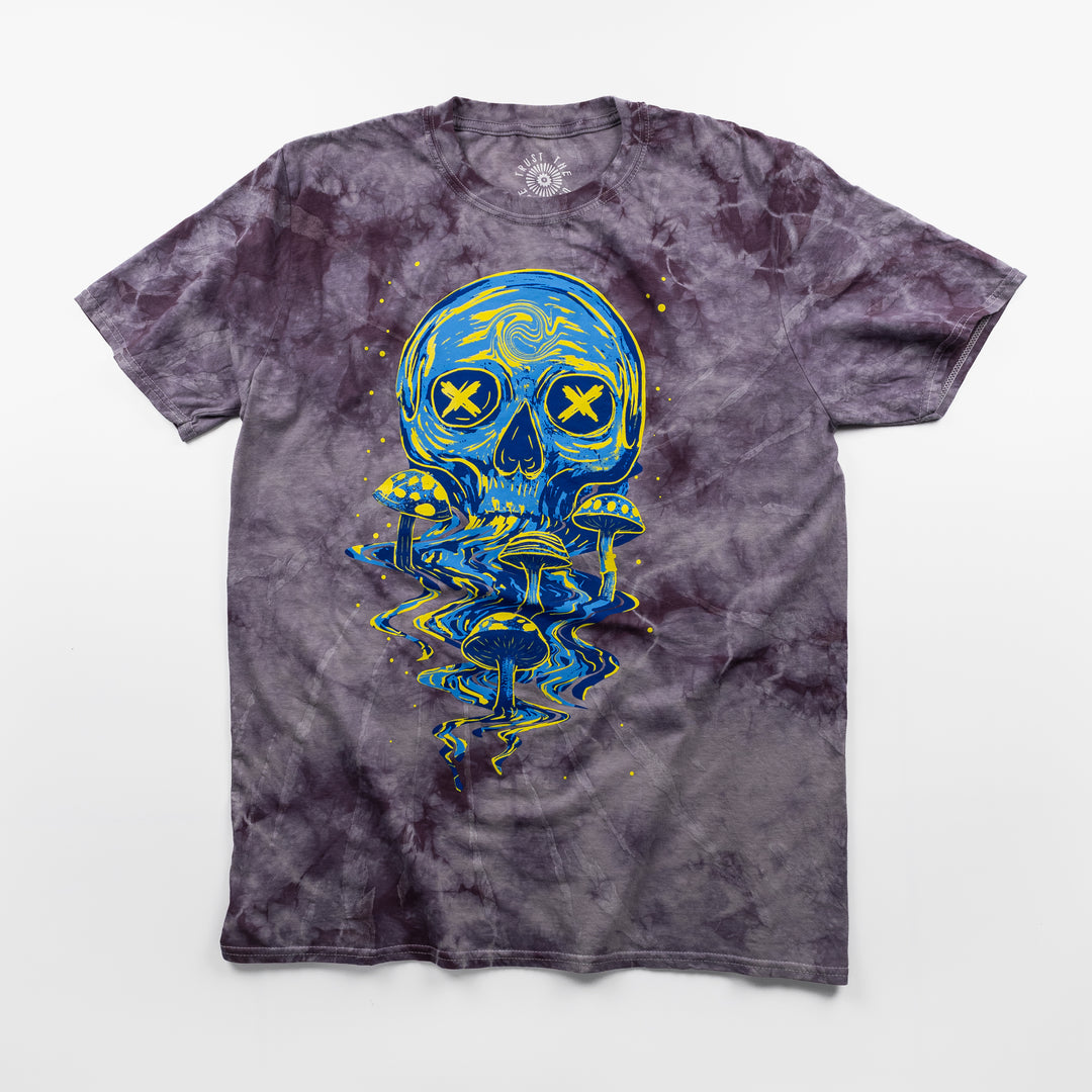 Purple Crystal Wash T-Shirt - Tie Dye Space